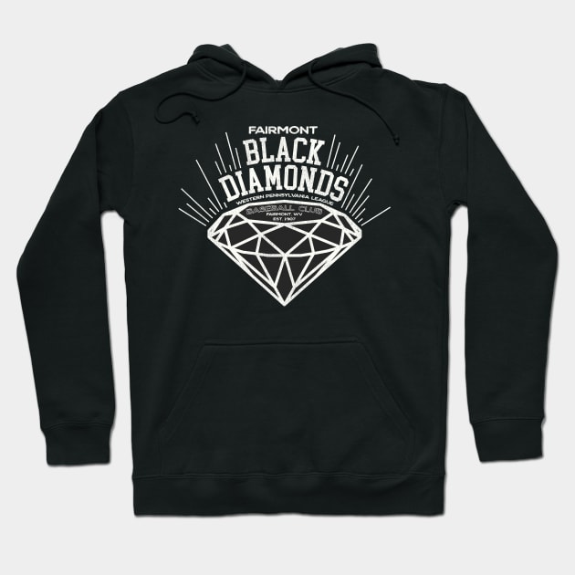 Defunct Fairmont Black Diamonds Baseball Team Hoodie by Defunctland